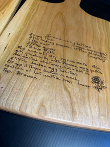 Custom Recipe Cutting Board