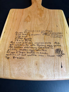 Custom Recipe Cutting Board