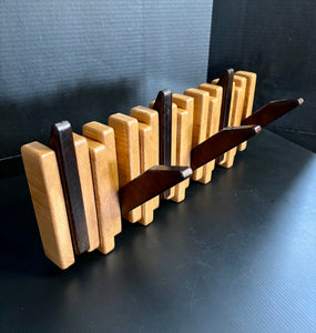 Modern wood coat rack